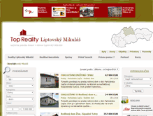 Tablet Screenshot of domy.reality-liptovskymikulas.eu